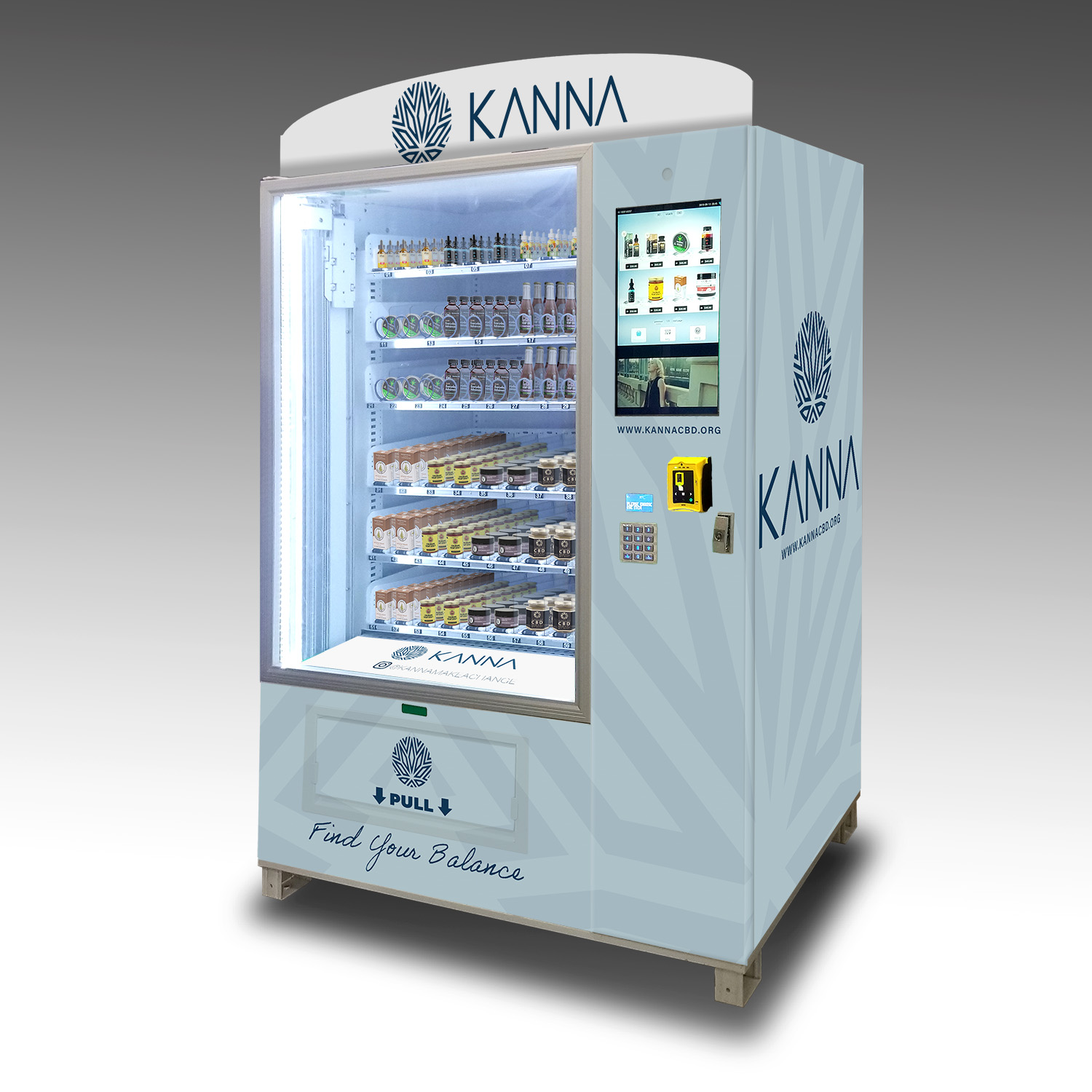 A custom CBD vending machine built for Kanna.
