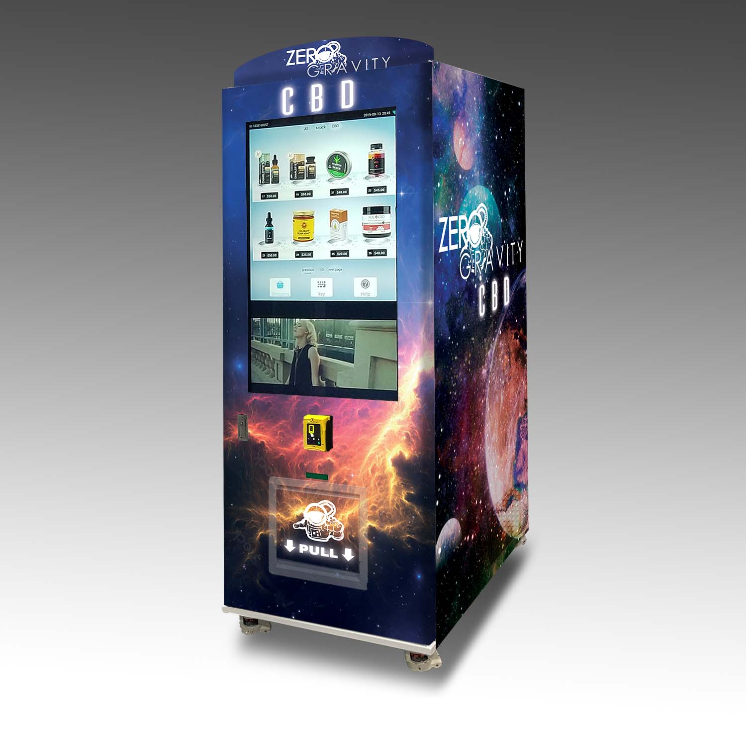 A custom CBD vending machine built for Zero Gravity.