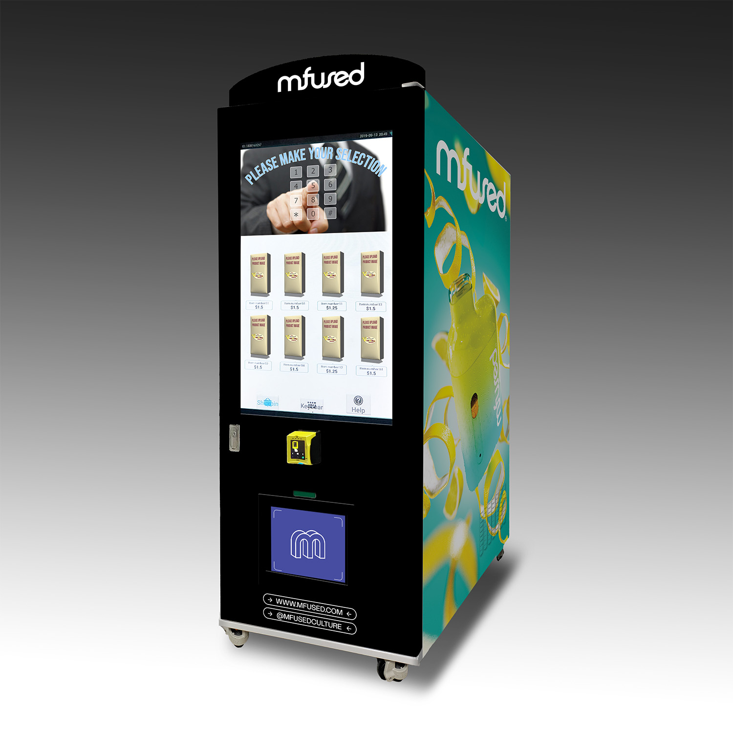 A custom vape vending machine built for mfused.